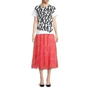 Burberry Wilton Pleated Lace Skirt